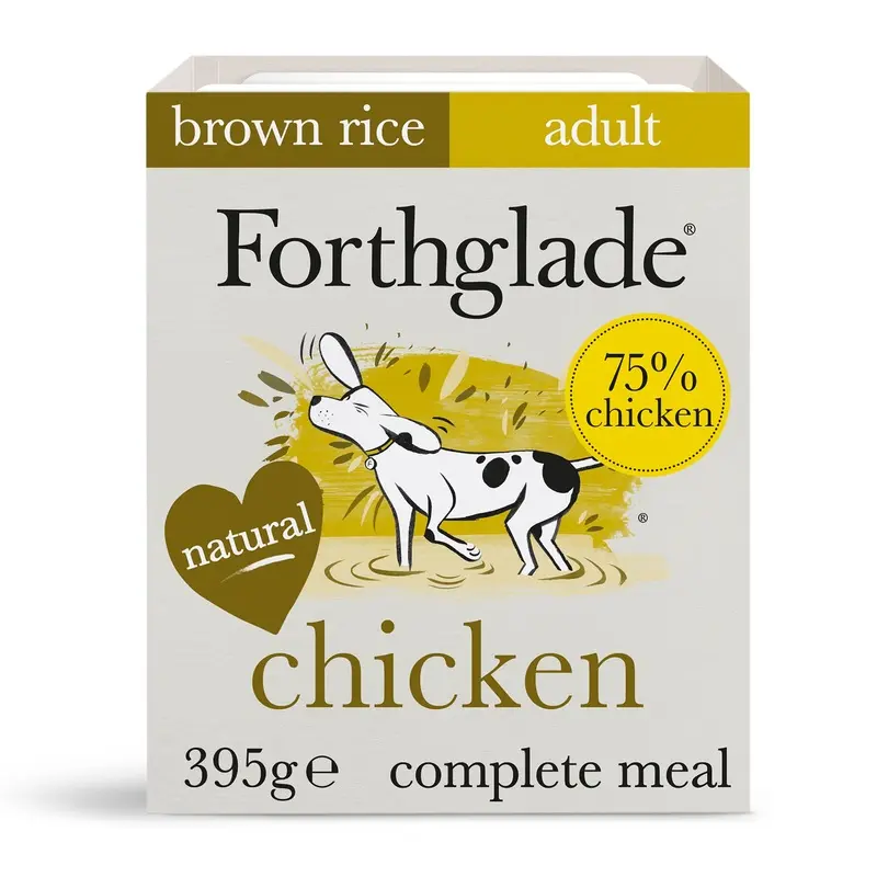 Forthglade Brown Chicken & Rice Wet Dog Food (18X395g) Tray X Size 18