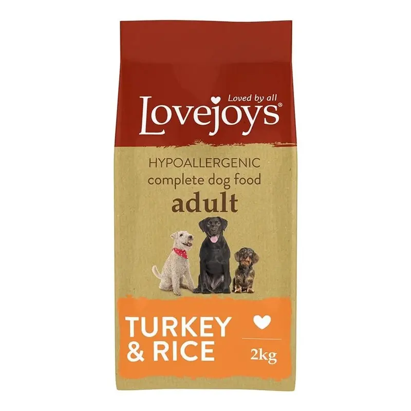 New Lovejoys Hypoallergenic Complete Dry Adult Turkey And Rice, 2 Kg Dog Food 2Kg
