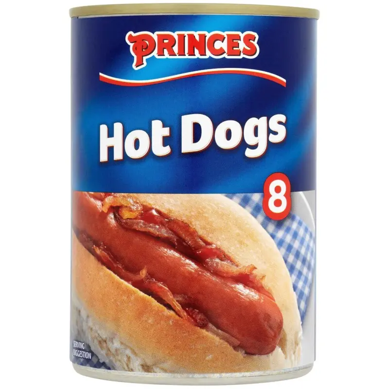 Princes Hot Dogs 8S - 12X400g Size 8