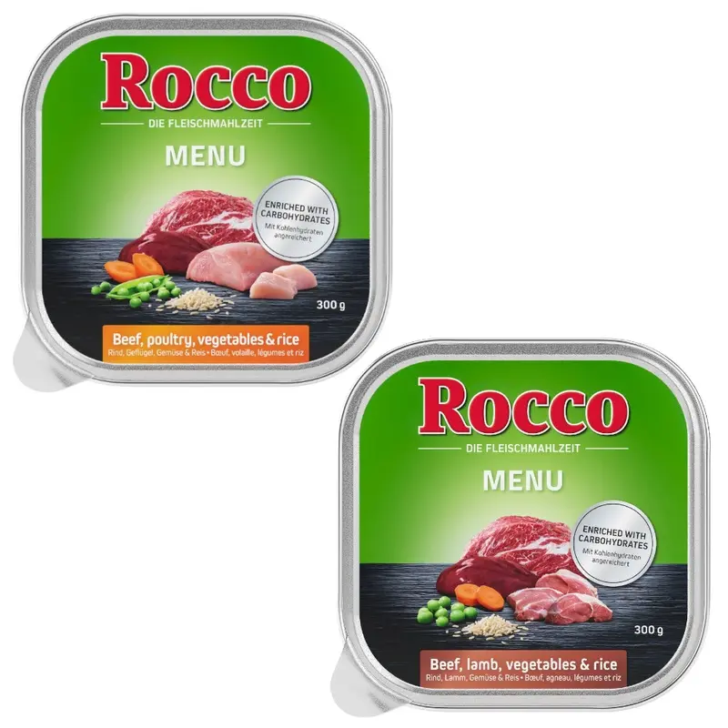 Rocco Menu Trays 9 X 300G - Menu Mix 1: Beef, Poultry, Lamb
