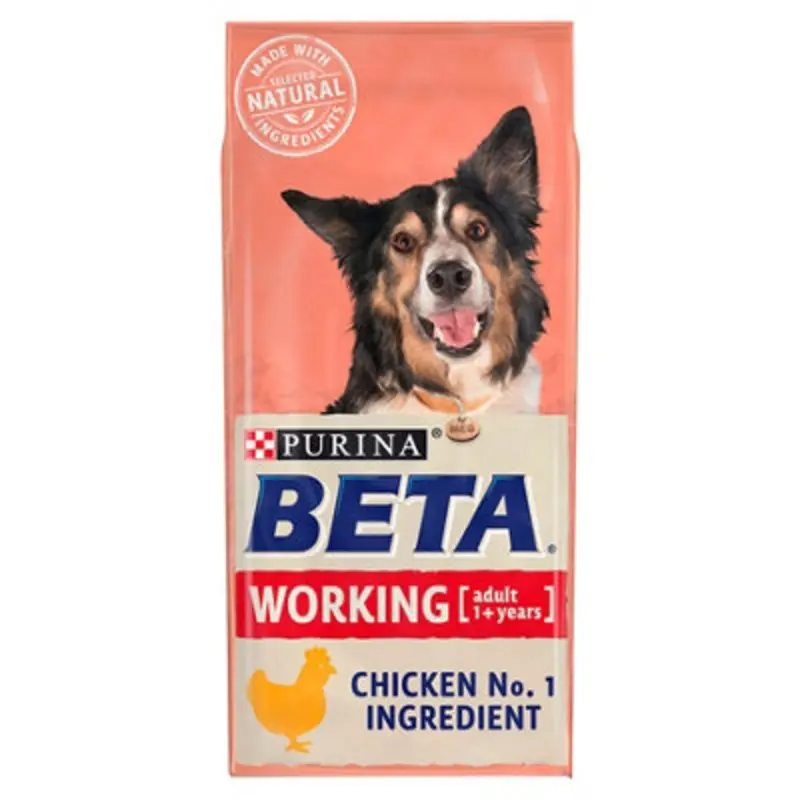 Beta Adult Working Dog Dry Dog Food Rich In Chicken 14Kg