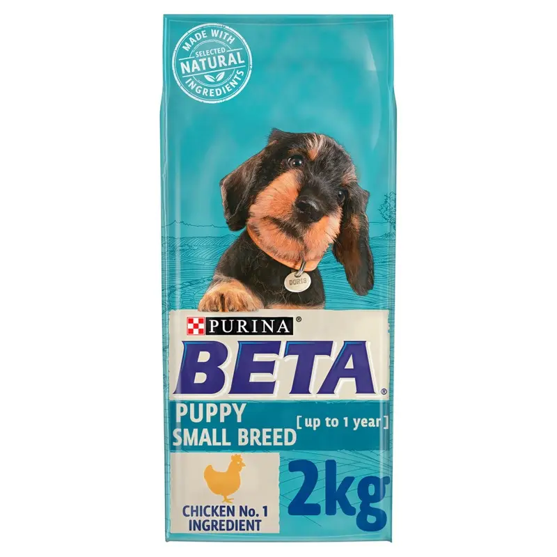 Purina Beta Puppy Breed Chicken Dry Dog Food 2Kg, (Pack Of 4) Small