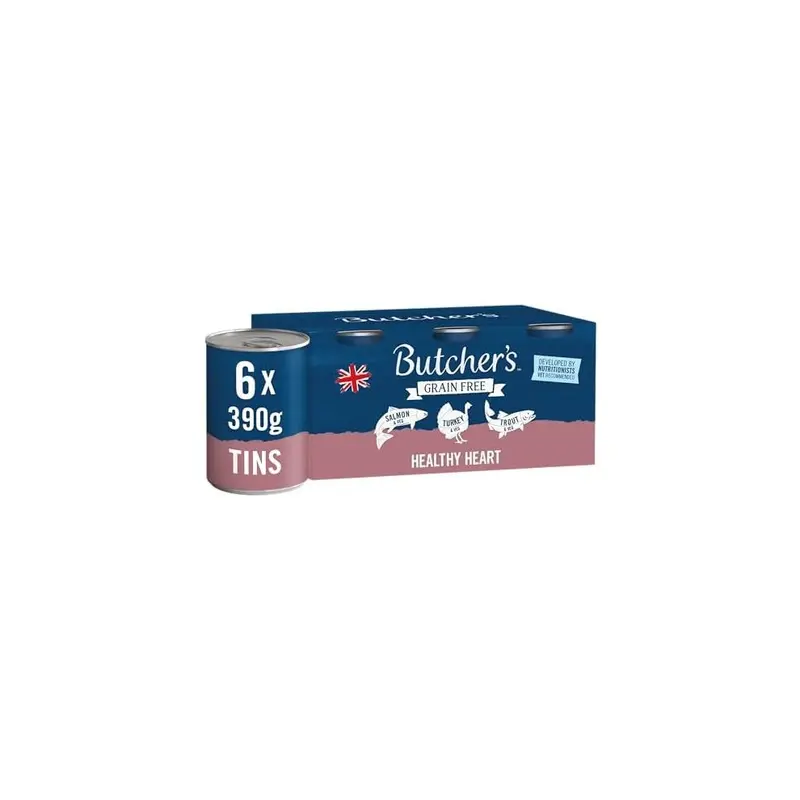 Salmon Butchers Healthy Heart Wet Dog Food Tins, 9.36 Kg (24 X 390 G) 9.36Kg