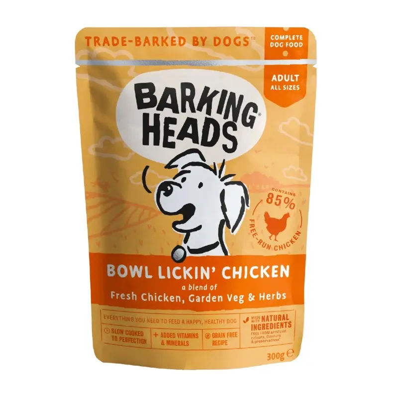 Barking Heads Grain/Salmon Bowl Lickin Chicken | : 300G