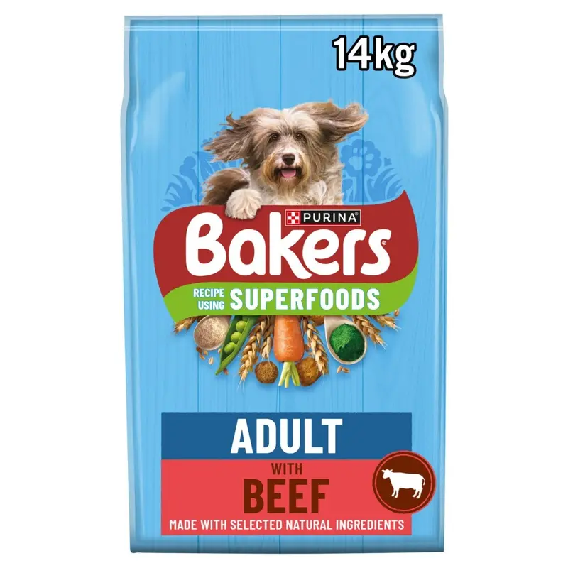 New Bakers Adult Dog Beef & Veg Dry Food 105719214 14Kg