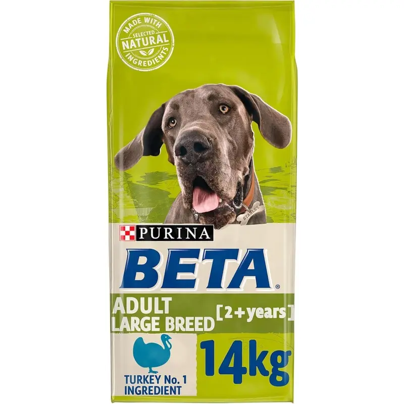 New Purina Beta Adult Breed Dry With Turkey 14Kg Dog Food Large