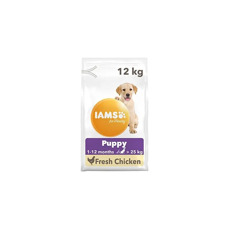 Iams Complete Dry Dog Food For Puppy Breeds With Chicken 12 Kg Large