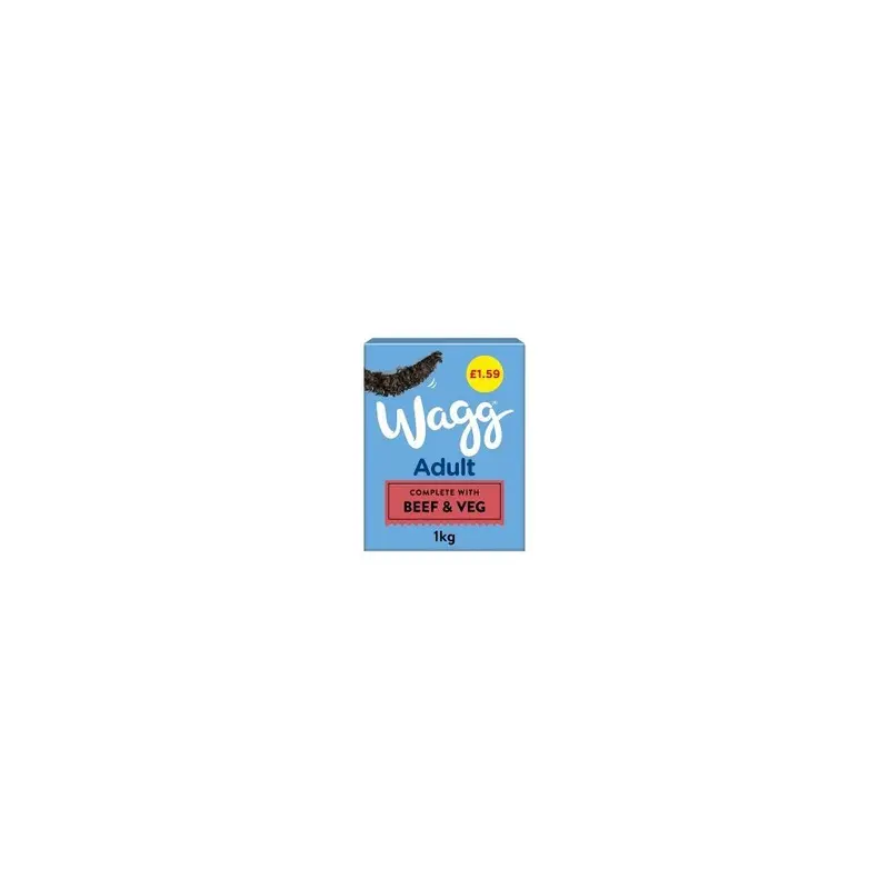 Wagg Adult Rich In Beef With Veg & Tasty Gravy (Pack Of 5) 1Kg
