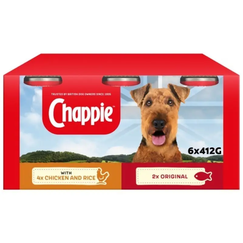 Chappie Favourites Dog Tins - X 412G Size 6