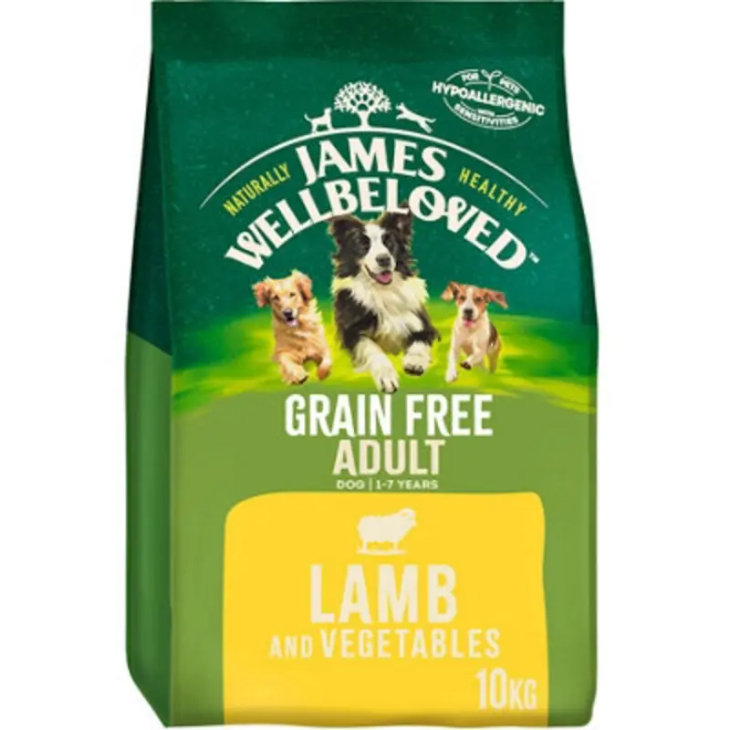 James Wellbeloved Grain Adult Dog Maintenance Free Lamb Kibble 10Kg