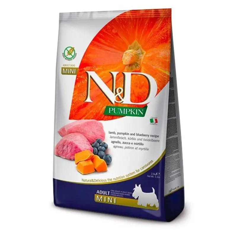 Farmina Nandd Pumpkin In Lamb And Blueberry For Mini Adult Dogs - Grain/Orange 7Kg