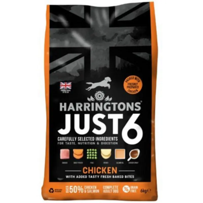 Harringtons Har Dog Just 6 Dry Chicken 6Kg Grain/Salmon