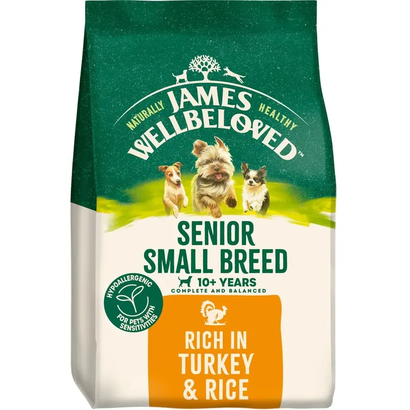 James Wellbeloved Senior Turkey & Rice Breed Dry Dog Food - 4.5Kg Small
