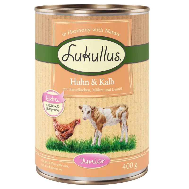 Lukullus Junior Chicken & Veal - 6 X 400G