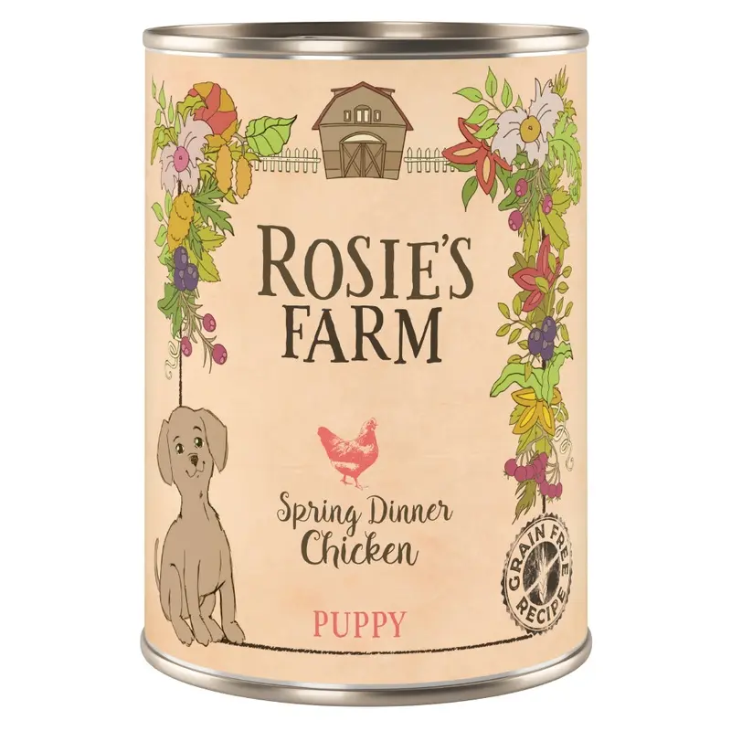 Rosies Farm Puppy Spring Chicken Dinner - 6 X 400G
