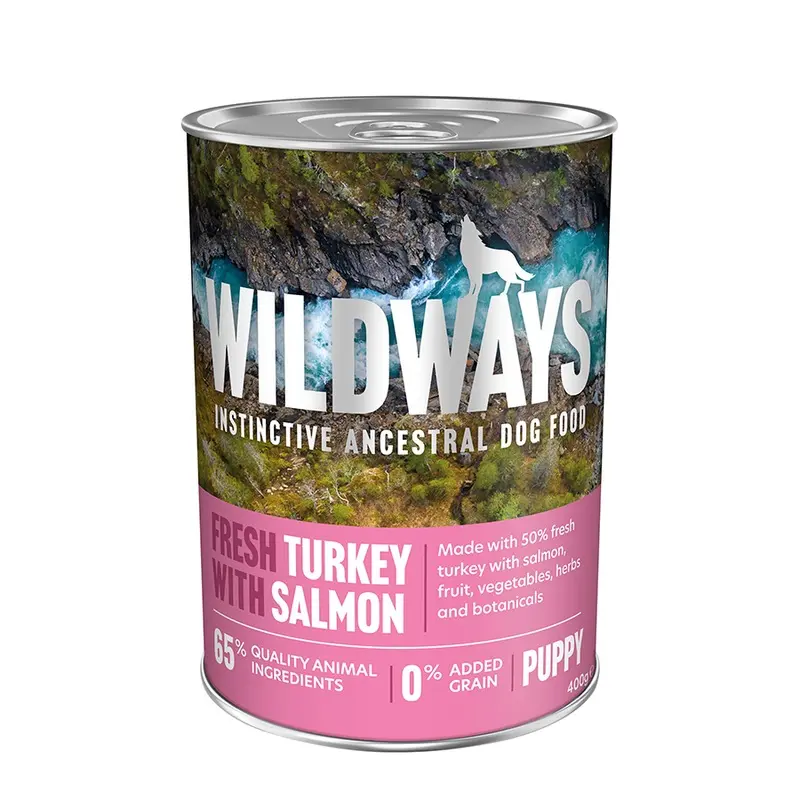 Wildways Fresh Turkey With Salmon & Vegetables Dry Puppy Food 400G