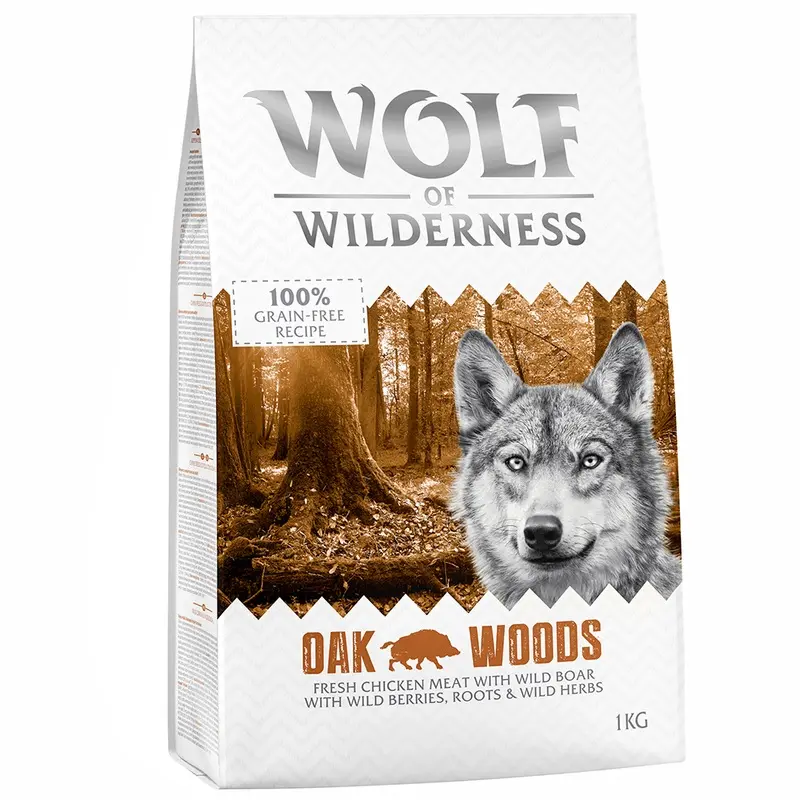 Wolf Of Wilderness Adult "Oak Woods"  Wild Boar - 1Kg