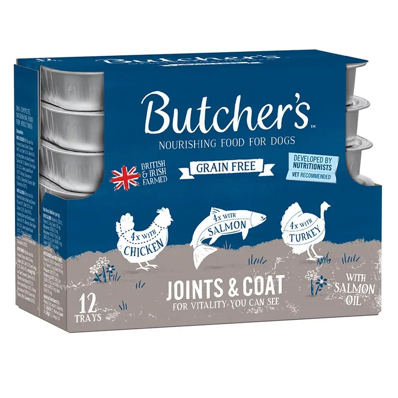 Butchers Grain Free Joints & Coat Adult Wet Dog Food 12X150G Trays