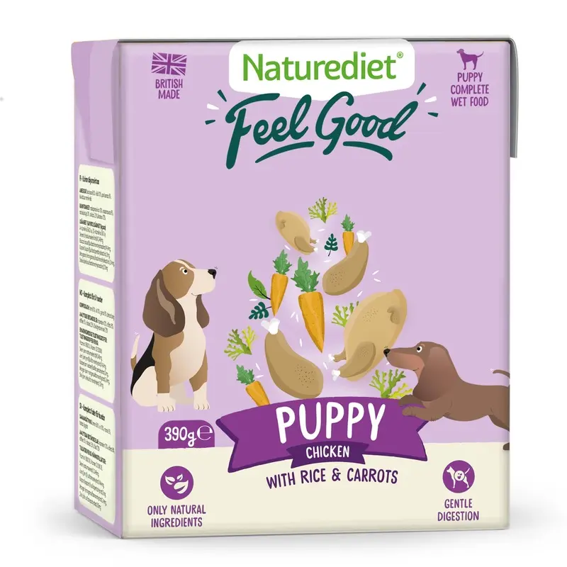 Naturediet Feel Good Chicken Puppy Food - X 390G Size 18