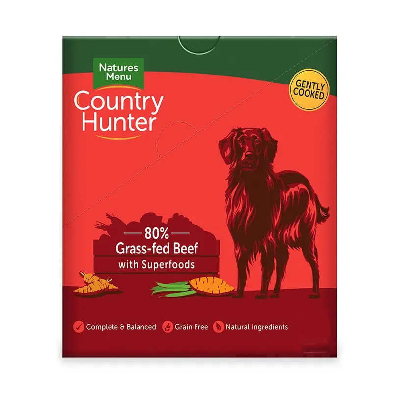 Natures Menu Country Hunter Wet Dog Food Grain Free Grass Grazed Beef 18X150G