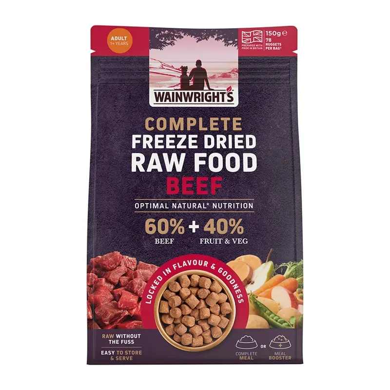 Wainwrights Adult Freeze Dried Raw Dog Food Beef 150G