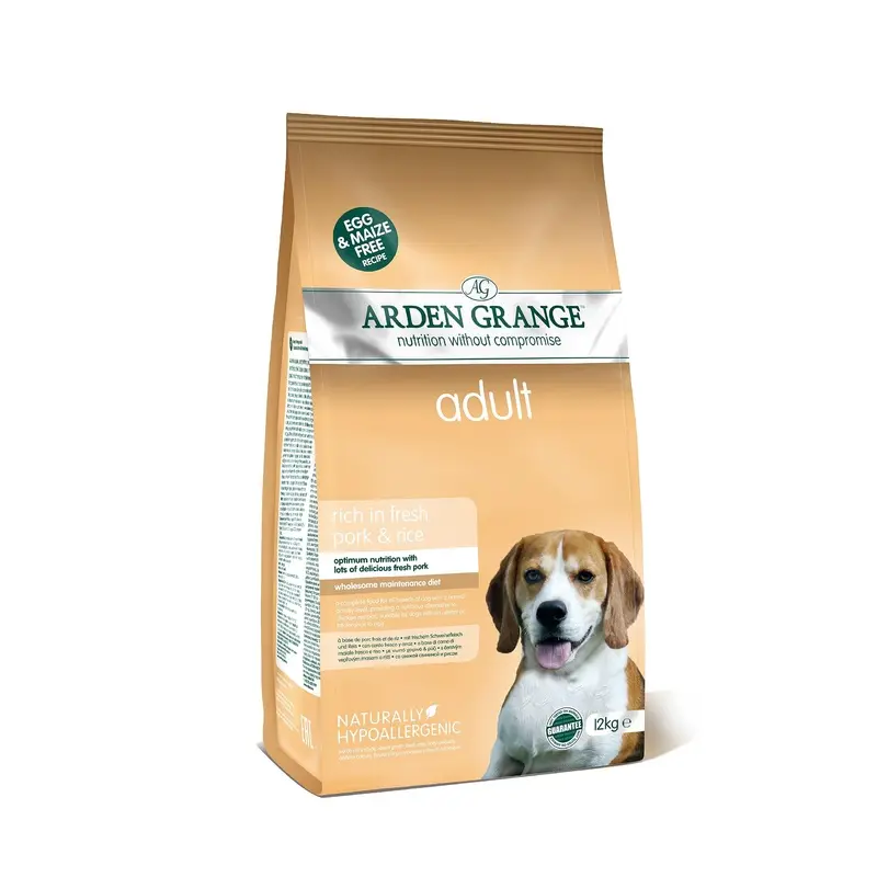 Arden Grange Adult Dry Dog Food Rich in Pork and Rice, 12 kg