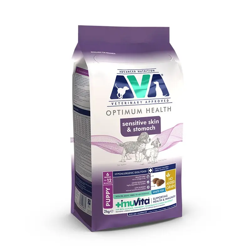 Ava Veterinary Approved Sensitive Skin And Stomach Dry Puppy Food White Fish 2Kg