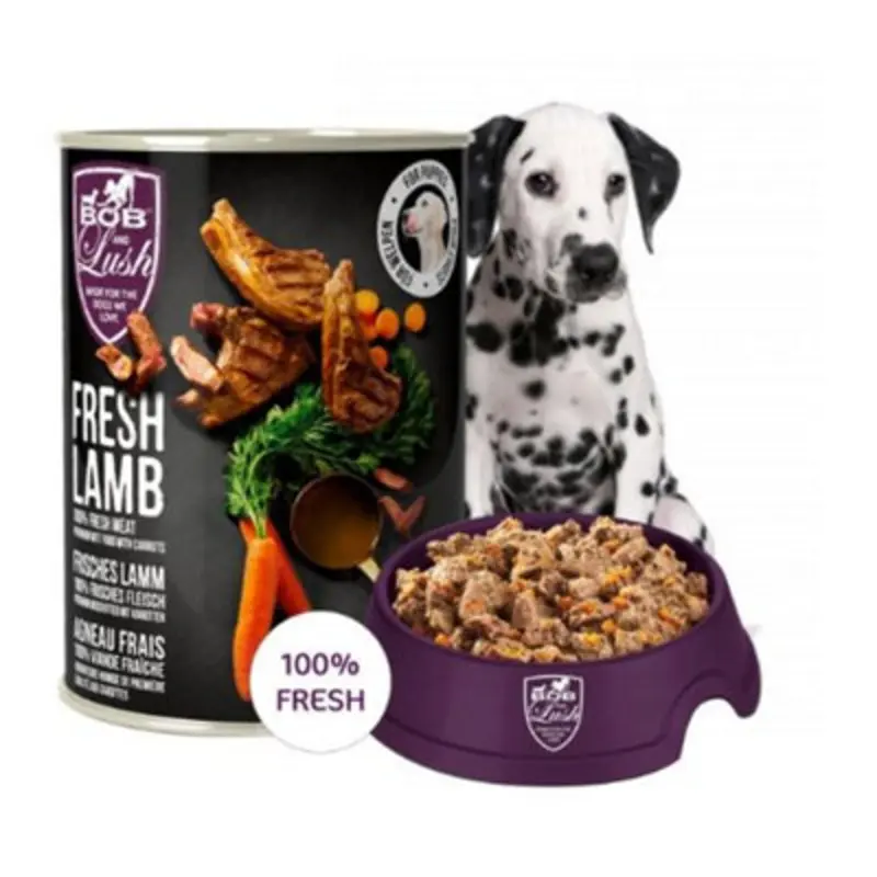 Bob & Lush B&L Gf Puppy Wet Food In Tin Lamb 6X200g Grain