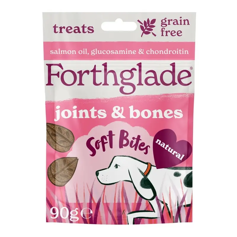Forthglade Functional Natural Soft Bites Joints And Bone For Dogs - Grain/Salmon 90G
