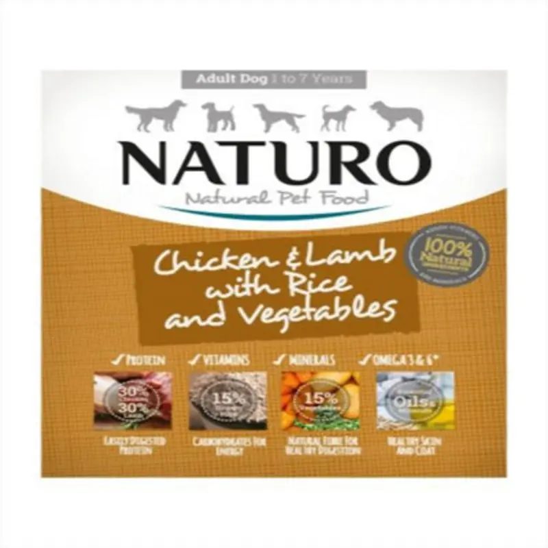 Naturo Chicken Lamb & Rice With Veg Tray (Pack Of 7) 400G