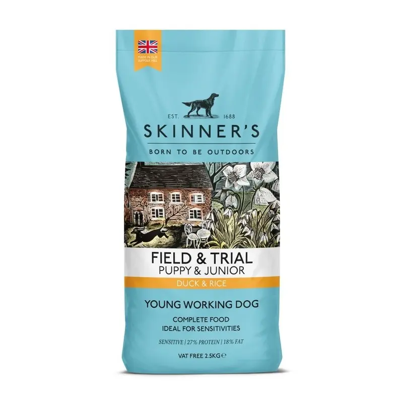 Skinners Skinners Field And Trial Puppy And Junior Duck And Rice Dog Food - 2.5Kg