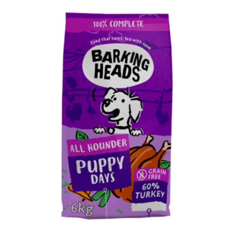 Barking Heads All Hounder Puppy Days Turkey 6Kg Grain