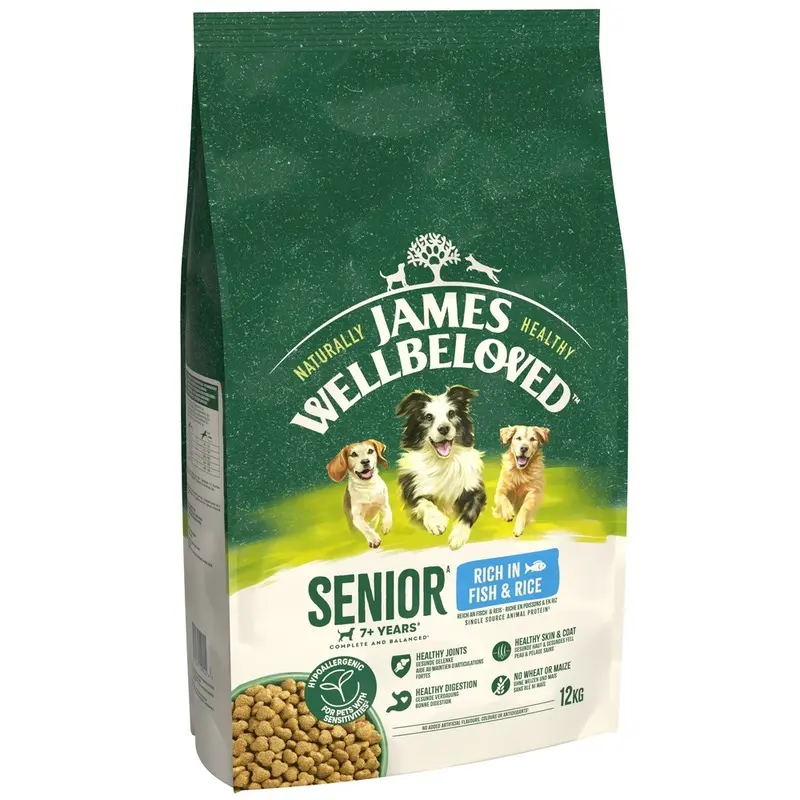 James Wellbeloved Senior Hypoallergenic - Fish & Rice - 12Kg