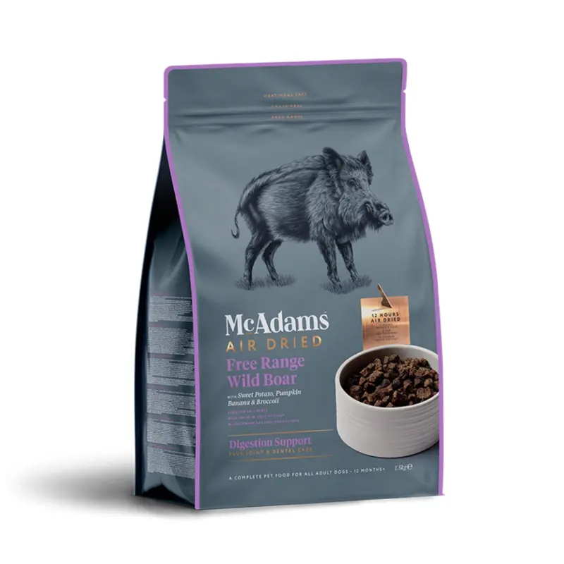 Mcadams Grain Dog Complete Air Dried Free Range Wild Boar Dry Food | : 1.5Kg