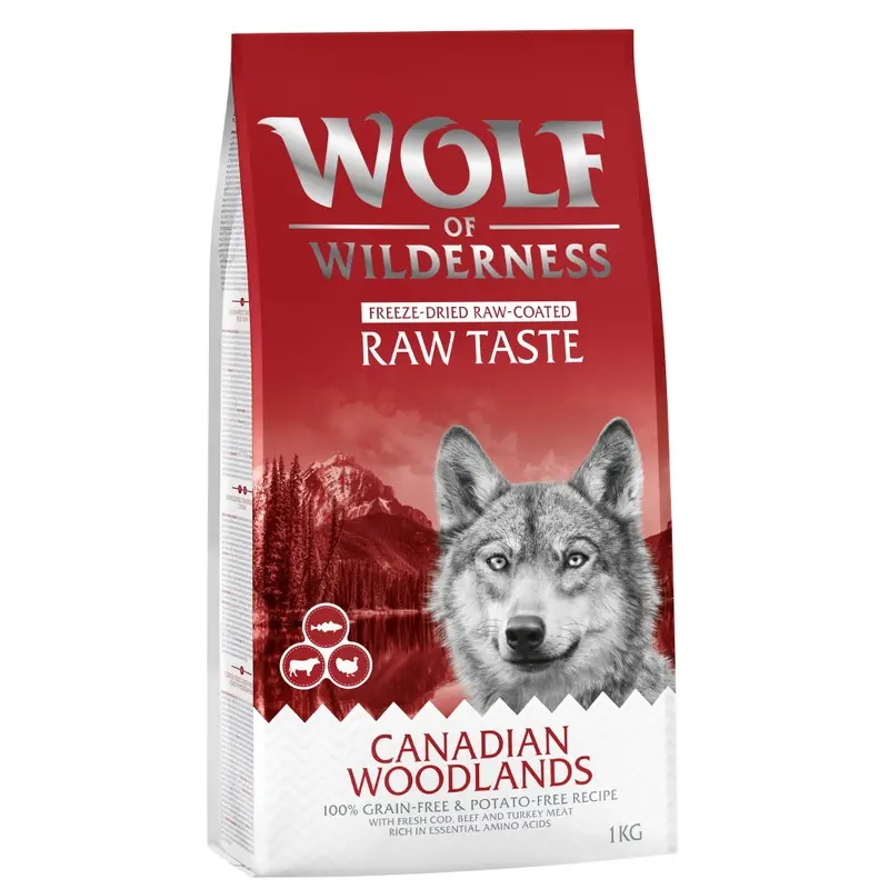 Wolf Of Wilderness "Canadian Woodlands" With Beef, Cod & Turkey - Grain Free - 1Kg