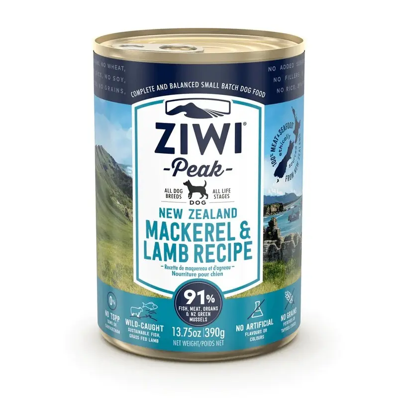Ziwi Peak Blue/Green Dog Wet Mackerel & Lamb Cans | : 390G