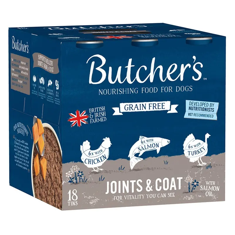 Butchers Grain Free Joints & Coat Adult Wet Dog Food 18X390G Cans
