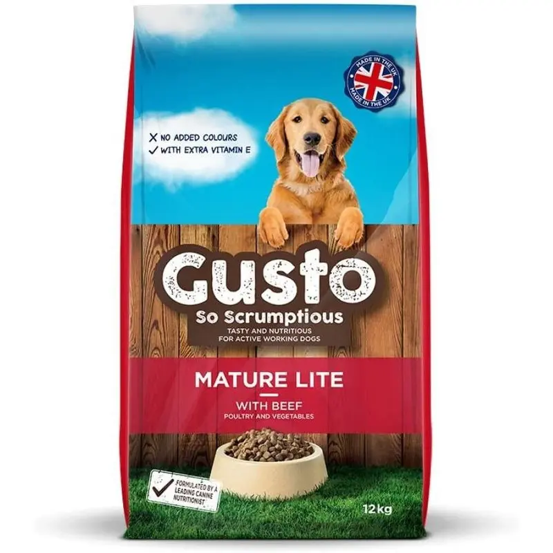 Gusto Mature Lite Complete Dry Dog Food - 12Kg