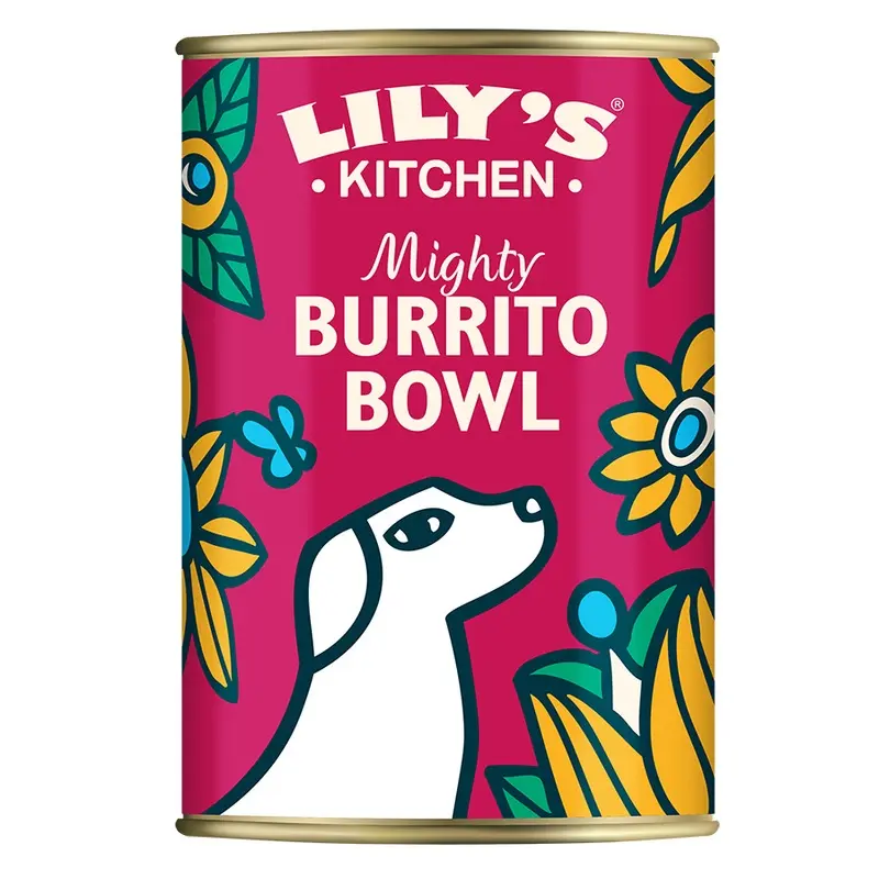 Lilys Kitchen Wet Adult Dog Food Burrito Bowl Tin 400G