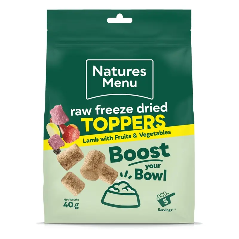 Natures Menu Green Raw Freeze Dried Toppers Lamb With Fruits And Vegetables 40G