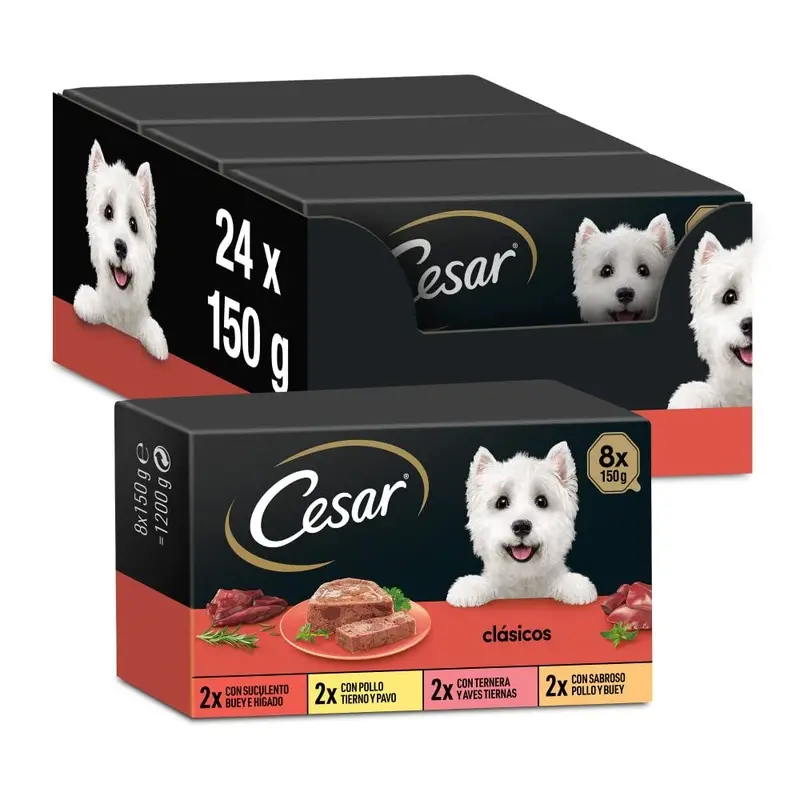 Cesar Multipack of 8 Dog Bowls