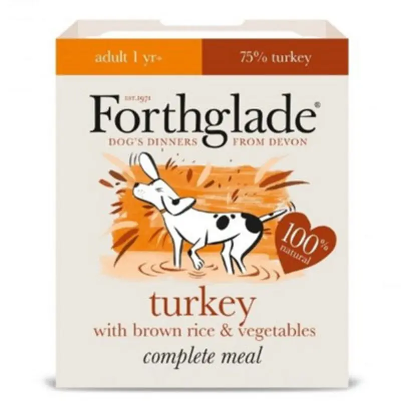 Forthglade Adult Comp Turkey Rice & Veg 395G X 18 Brown