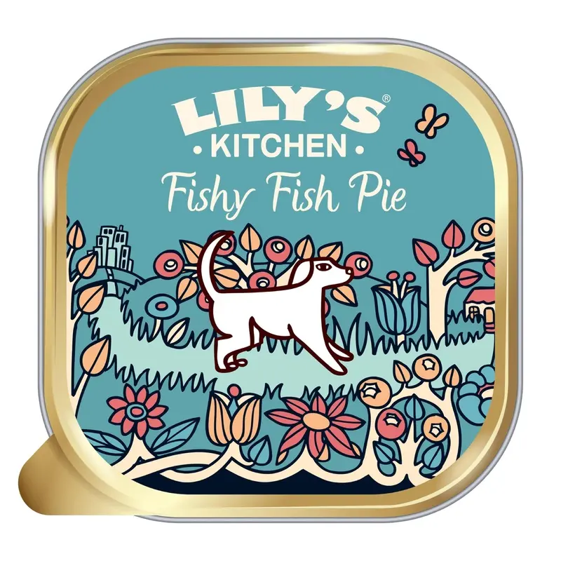 Lilys Kitchen Fishy Fish Pie - Complete Natural Adult Dog Food Wet (10 x 150g Trays)