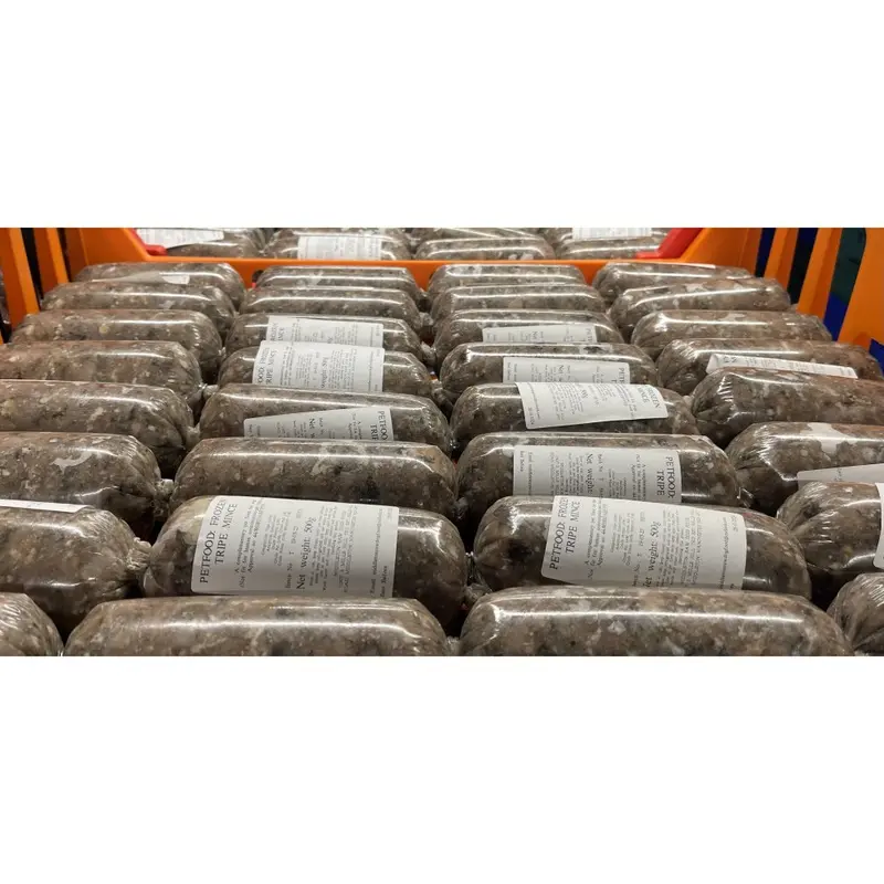 New Frozen Minced Tripe 40X500g Chubs 20Kg (44Lbs) For Dogs Green