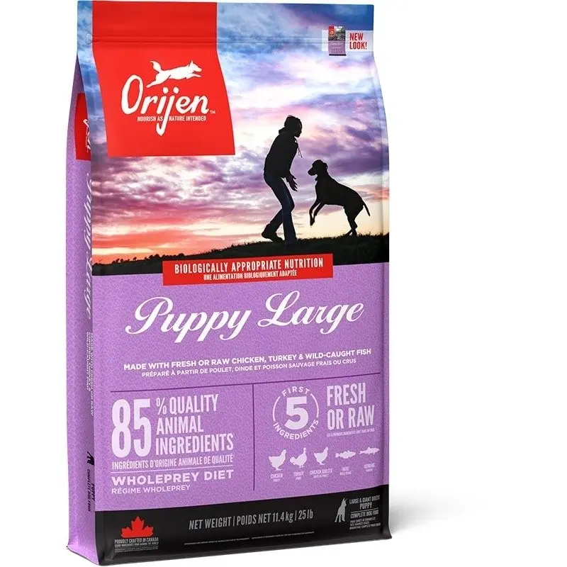 Orijen Breed Puppy Food - 11.4Kg Red/Green Large
