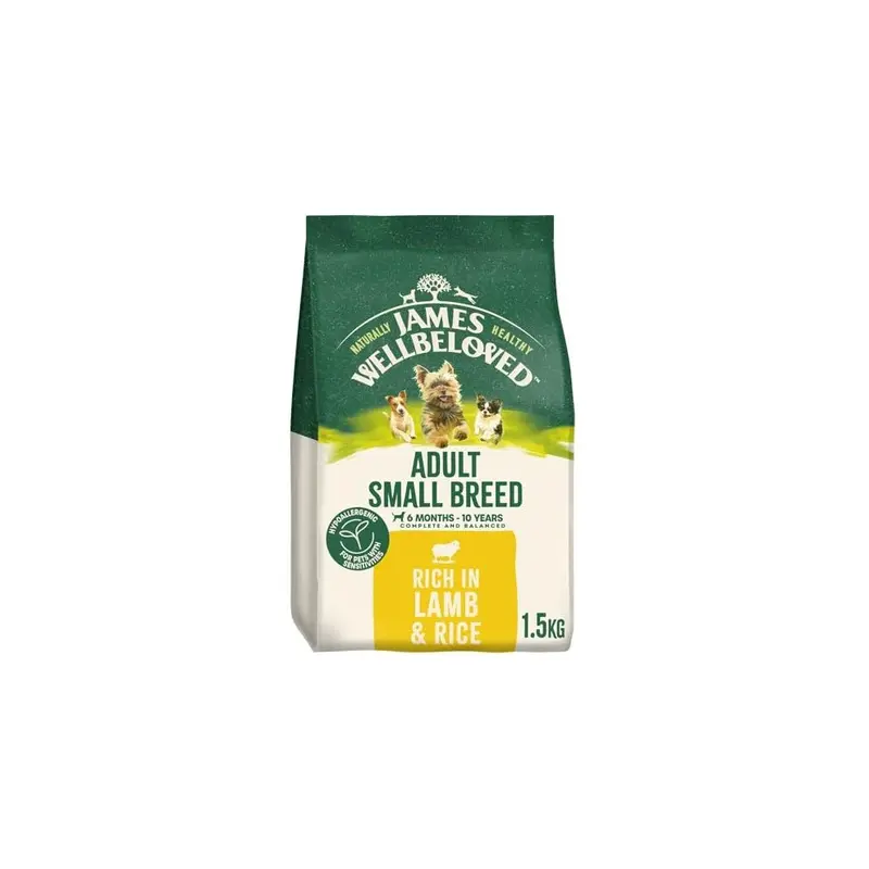 James Wellbeloved Hypoallergenic Dry Dog Food For Adult Breed Lamb & Rice 1.5 Kg Small