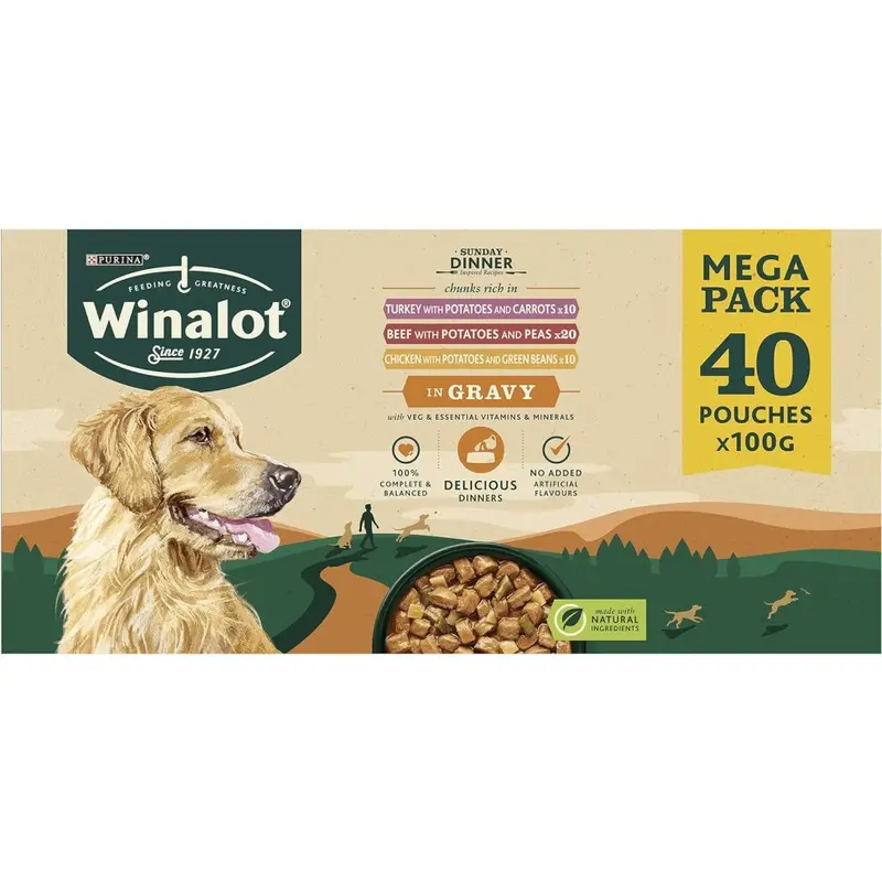 New Purina Winalot Sunday Dinner Mixed In Gravy Wet 40X100g Dog Food