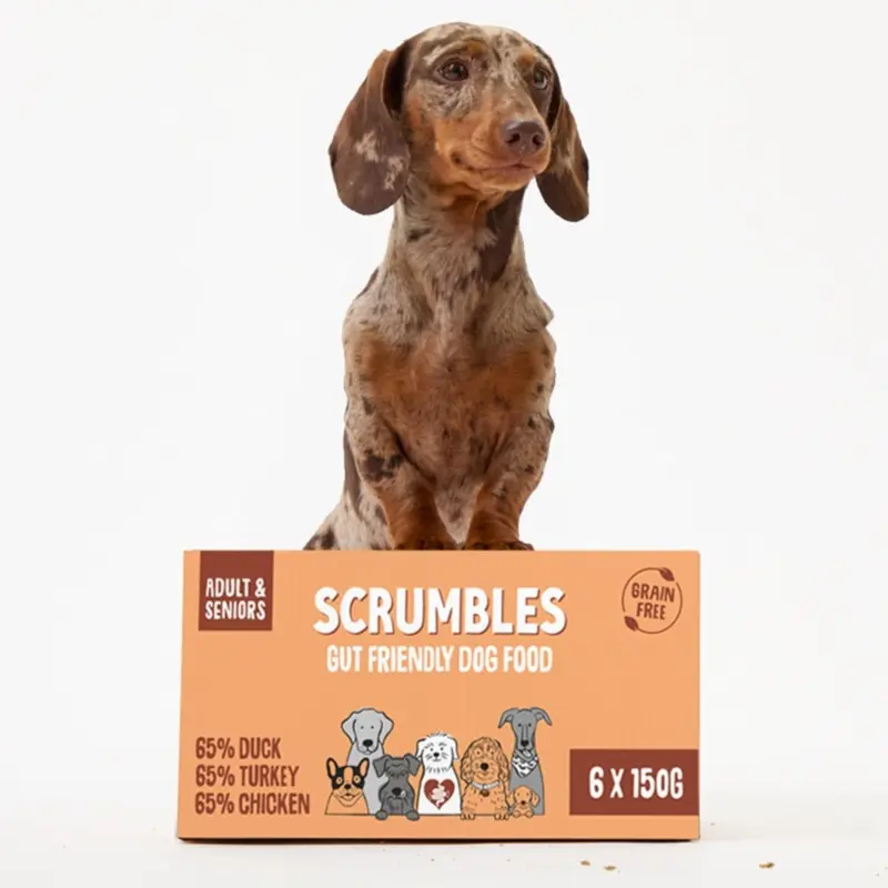 New Scrumbles Natural Wet Dog Food Multipack, Free, 6X Grain 150G