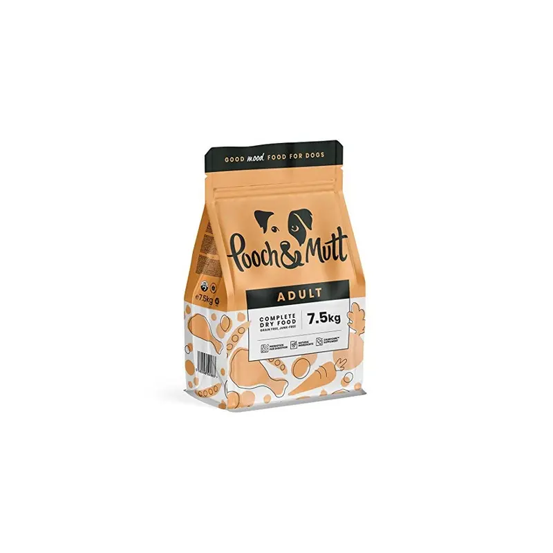 Pooch & Mutt Grain - Complete Adult Dry Dog Food ( Free), Chicken & Superfood Blend, 7.5Kg