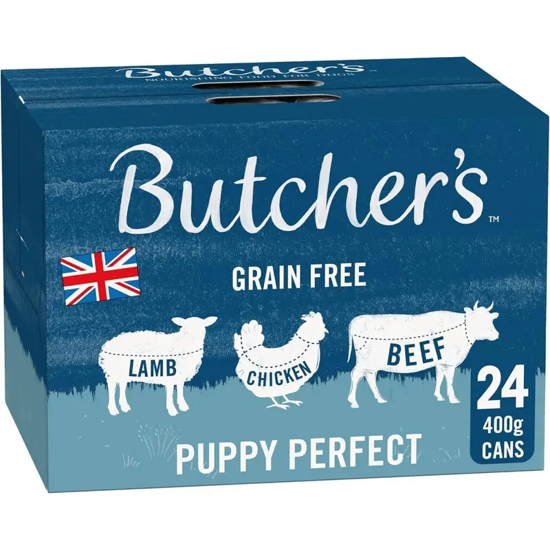 Butchers Puppy Perfect Dog Food Tins 24X400g